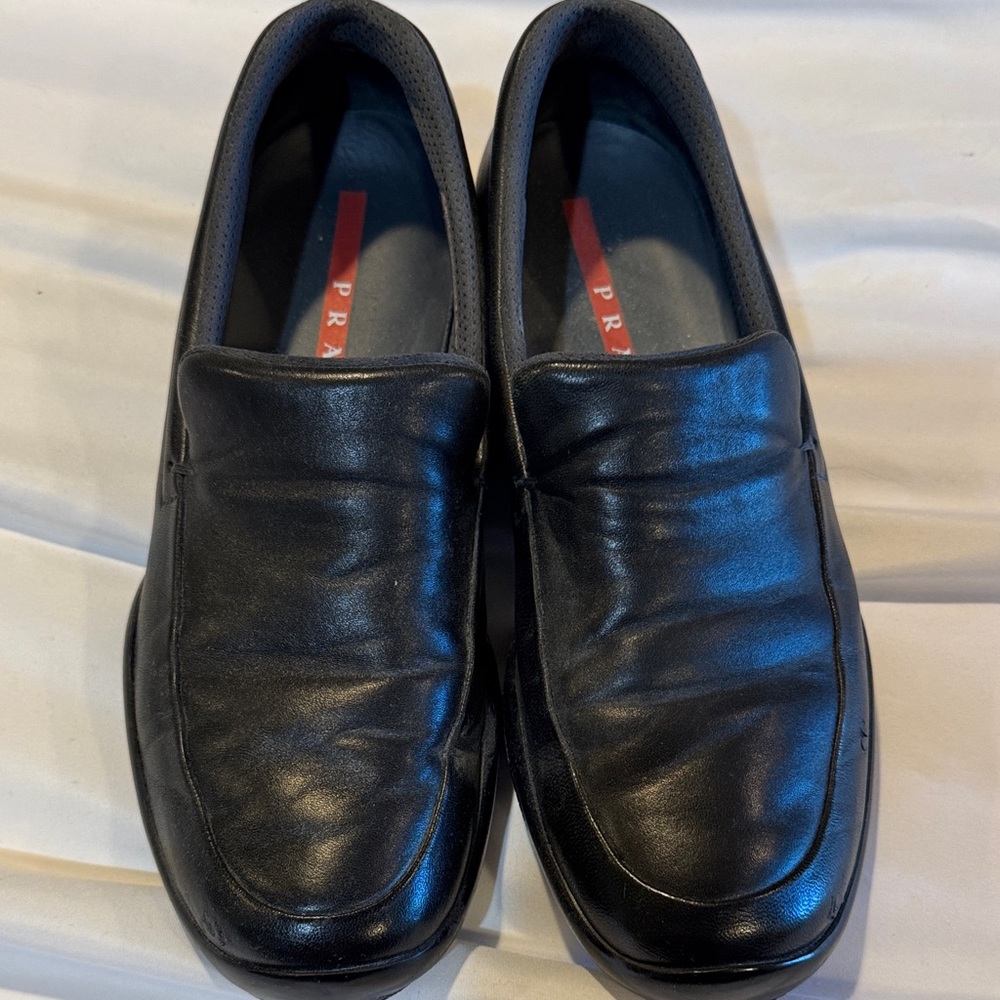 Prada Women's Black Leather Loafers - Picture 2 of 3